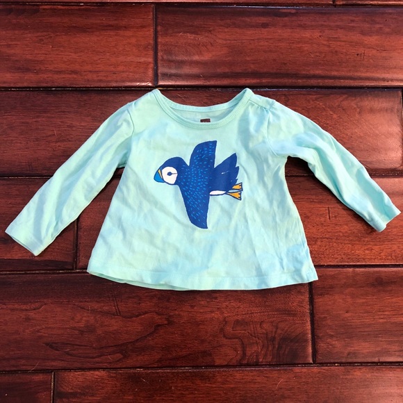 Tea Collection baby puffin shirt 3-6m - Picture 1 of 1